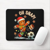 Oh Snap Gingerbread Soccer Xmas Light Holiday Mousepad (Mit Mouse)