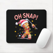 Oh Snap Gingerbreadman Xmas Golfer Golf Christmas Mousepad (Mit Mouse)