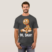 Oh Snap Gingerbrei Cookie Man Broken Leg Ampu T-Shirt (Vorne ganz)