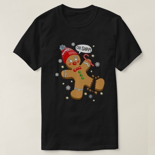 Oh Snap Gingerbrei Cookie Man Costume Backteam T-Shirt (Design vorne)