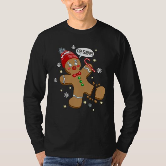 Oh Snap Gingerbrei Cookie Man Costume Backteam T-Shirt (Vorderseite)