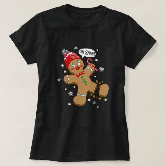 Oh Snap Gingerbrei Cookie Man Costume Backteam T-Shirt (Design vorne)