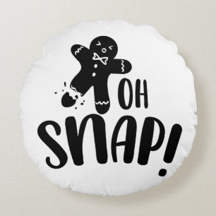 Oh Snap Gingerbrei Cookie Xmas Rundes Kissen