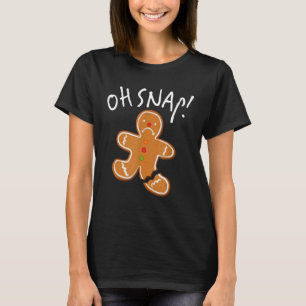 Oh Snap Gingerbrei Mann Keks zerbrochenes Brotback T-Shirt