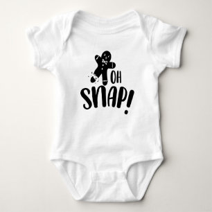Oh Snap Gingerbrot Cookie Holiday Baby Strampler
