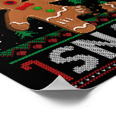 Oh Snap Gingerbrot Mann Weihnachtsweihnachtsgebäck Poster (Ecke)