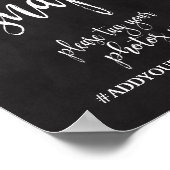 Oh Snap Hashtag 8x10 Chalkboard Hochzeitszeichen Poster (Ecke)