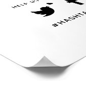 Oh Snap Hashtag Hochzeit einfachen Text Mono Poster (Ecke)