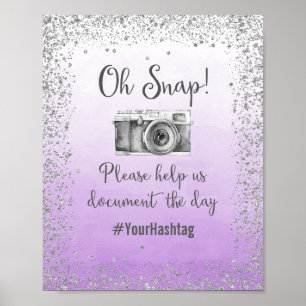 Oh Snap Hashtag Hochzeitplakat drucken Poster