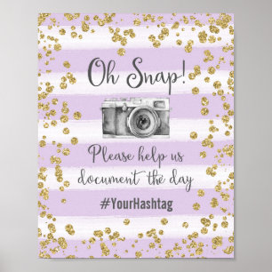 Oh Snap Hashtag Hochzeitplakat drucken Poster