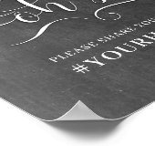 Oh Snap Hashtag Wedding Sign Poster (Ecke)