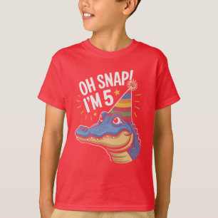 Oh Snap, ich bin 5 Geburtstagsfeier Alligator, Kro T-Shirt