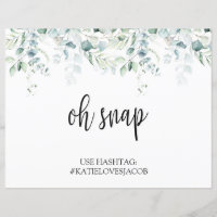 Oh Snap Instagram # Zeichen - Eukalyptus Wedding