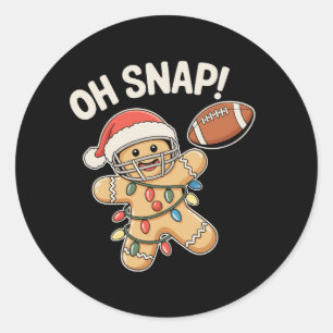 Oh Snap Lebkuchen Fußball Weihnachten Xmas Sport Runder Aufkleber