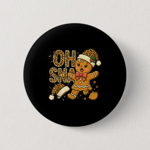 Oh Snap Lebkuchen Santa Hut Lustiger Weihnachtskoc Button
