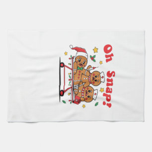 Oh Snap Lebkuchen-Schulkrankenschwester Weihnachts Geschirrtuch