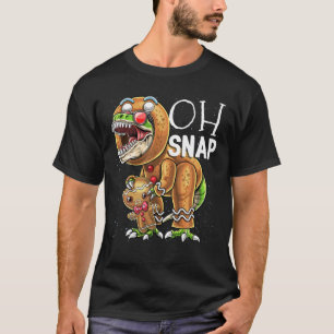 Oh Snap Lebkuchenmann Dinosaurier Weihnachtsplätzc T-Shirt