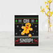 Oh Snap Lebkuchenmann Kekse Backen Hässlich Weihna Karte (Gelbe Blume)