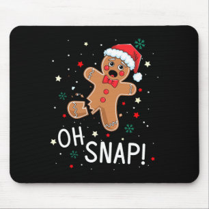 Oh Snap Lebkuchenmann Süßer Weihnachtscookie-König Mousepad