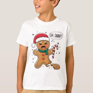Oh Snap Lebkuchenmann Süßer Weihnachtscookie-König T-Shirt