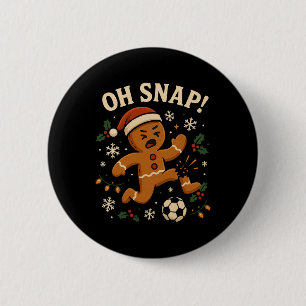 Oh Snap Lebkuchenmann Weihnachten Fußball _1  Button