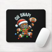 Oh Snap Lebkuchenmann Weihnachten Fußll Mousepad (Mit Mouse)