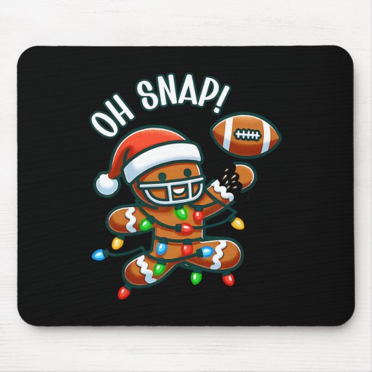 Oh Snap Lebkuchenmann Weihnachten Fußll Mousepad (Vorne)