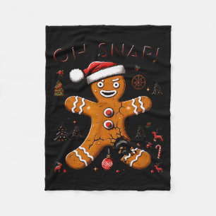 Oh Snap Lebkuchenmann Weihnachten Lustiger Cookie Fleecedecke