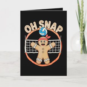 Oh Snap Lebkuchenmann Weihnachten Volleyball Xmas Karte