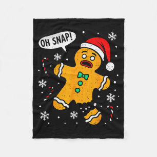 Oh Snap Lebkuchenmann Weihnachten Xmas Keks Gebäck Fleecedecke