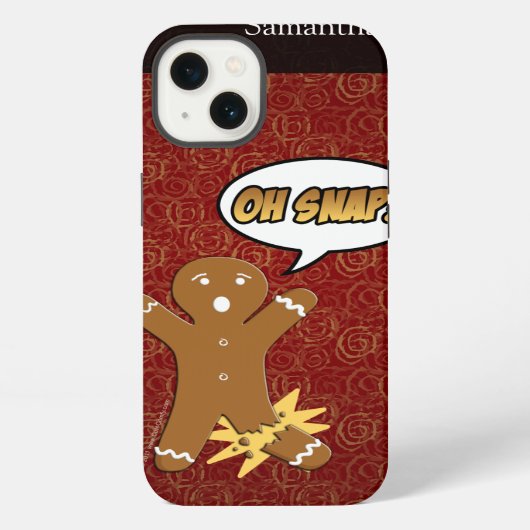 Oh Snap! Lustiger Gingerbread-Mann iPhone Hülle (Rückseite)