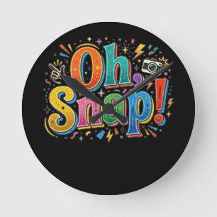 Oh, Snap! Lustiges Ingwerbrot-Feiertags-T-Shirt Runde Wanduhr