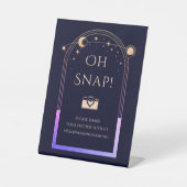 Oh Snap Mystical Rainbow Navy Blue Sun Moon Stars Sockelschild (Vorderseite)