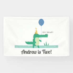 Oh Snap Niedlich Alligator Kindergeburtstag Party Banner