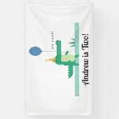 Oh Snap Niedlich Alligator Kindergeburtstag Party Banner (Vertikal)