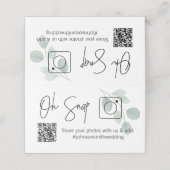 OH SNAP QR Code Eukalyptus Gedeckte Tischkarte Platzkarte (Außenseite Aufgefaltet)