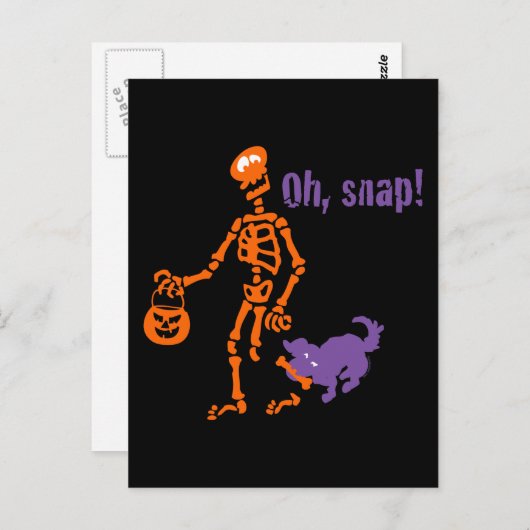 Oh, Snap Skeleton Postkarte (Vorne/Hinten)
