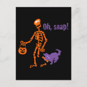 Oh, Snap Skeleton Postkarte (Vorderseite)