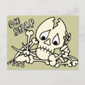 Oh Snap Skeleton Postkarte (Vorderseite)