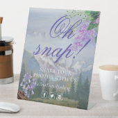 Oh Snap Social Media Chic Moderne Hochzeitsveranst Sockelschild (In Situ)