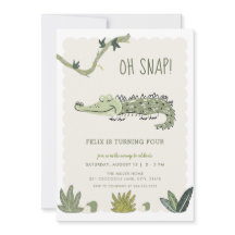 Oh Snap Sumpf Krokodile Geburtstagseinladung