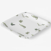 Oh Snap Swamp Crocodile Birthday Party Pappteller (Gewinkelt)