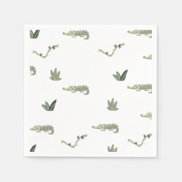 Oh Snap Swamp Crocodile Birthday Party Serviette