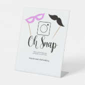 Oh Snap Table Top Foto Booth Pedestal Sign Sockelschild (Vorderseite)