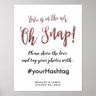Oh Snap Teile die Liebe Hochzeitsschild Poster