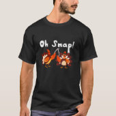 Oh Snap Türkei Fall Saison Erntedank Familie Wine T-Shirt (Vorderseite)