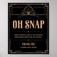 Oh Snap Vintag Art Deco 20s Black Gold Hochzeit