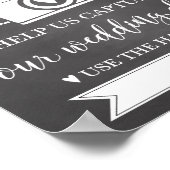 Oh Snap Wedding Hashtag Sign Poster (Ecke)