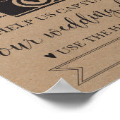 Oh Snap Wedding Hashtag Sign Poster (Ecke)