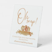 Oh Snap Wedding Hashtag Sign Sockelschild (Vorderseite)